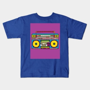 Old Colorful Stylish Retro Music Radios Kids T-Shirt